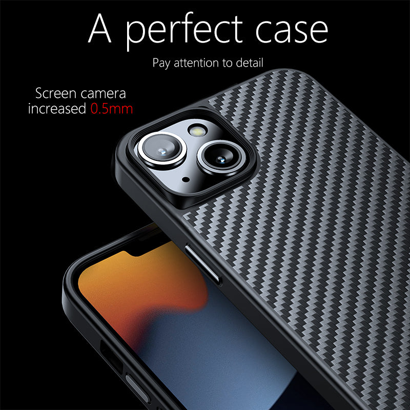 For iPhone 13 6.1 inch Kevlar Fiber TPU Drop-resistant Phone Cover Magnetic Protective Back Case For iPhone 13 6.1 inch Kevlar Fiber TPU Drop-resistant Phone Cover Magnetic Protective Back Case